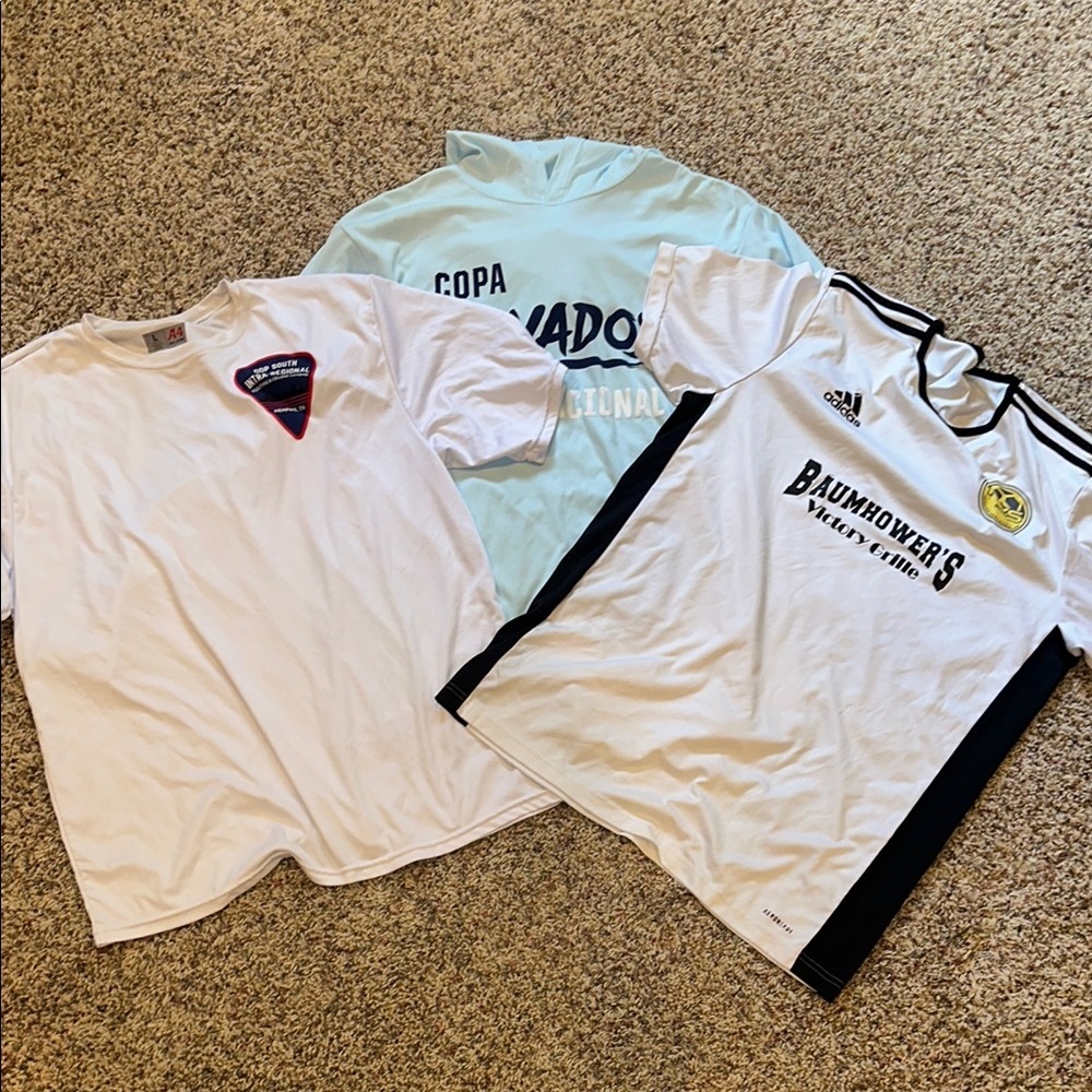 3 Pack Men’s Size L Soccer Shirts